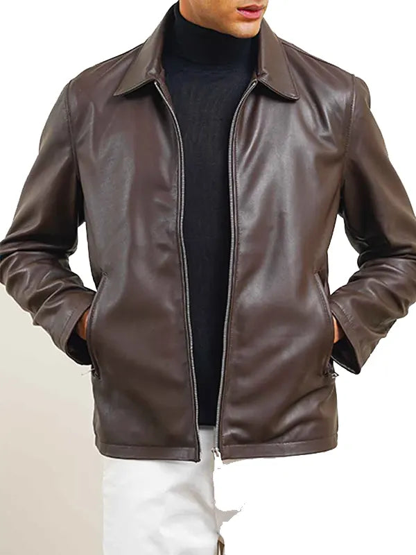 Mens leather Jacket